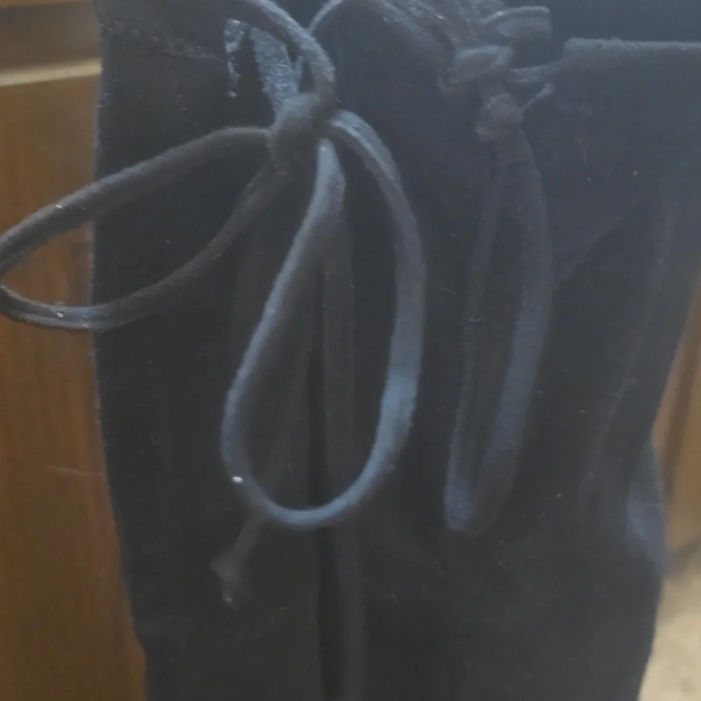 New A New Day Over The Knee Women's Size 5 1/2 Black Pull On Suede Boots 2
